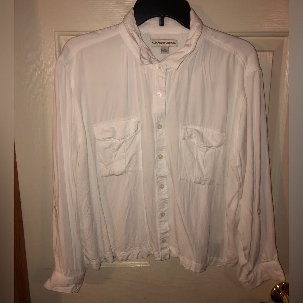 Alexander Jordan womens long-sleeve blouse EUC Size XL Bundle2Save$
